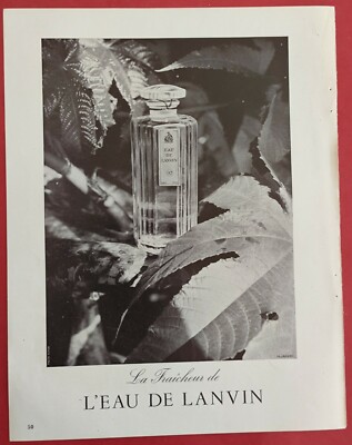 Lanvin PUBLICITÉ 1964 LANVIN VAPOSPRAY RECHARGEABLE APPUYER UN NUAGE PARFUMÉ SANS GAZ 