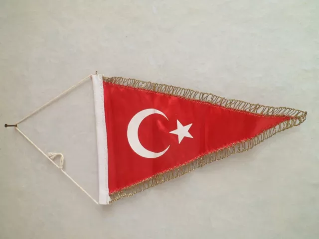 Ancien fanion en tissu - TURQUIE - 23 cm