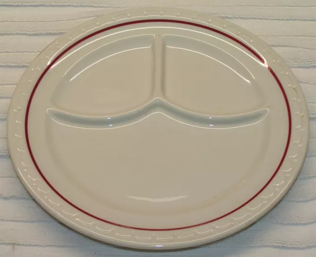 CRI&P Railroad China Divided Grill Plate in the Cardinal Pattern ex