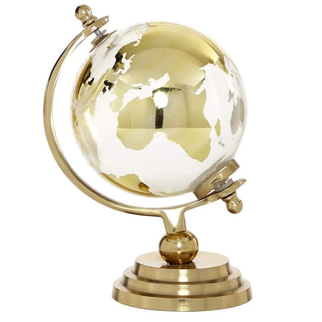 Globo decorativo tradicional de vidrio dorado