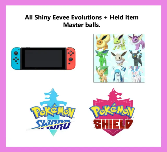 Shiny Necrozma, lunala and Solgaleo for Pokemon Sword and Shield + 3  Masterballs