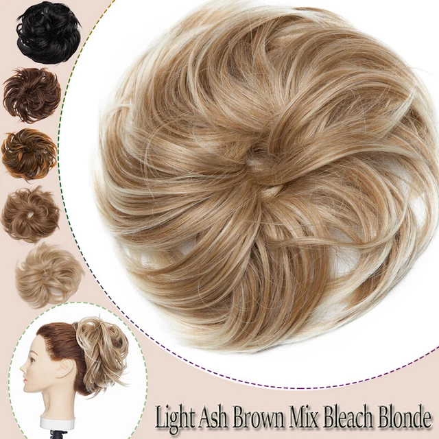 Curly Messy Bun Hair Piece Scrunchie Updo Thick Extensions Real As Human Natural