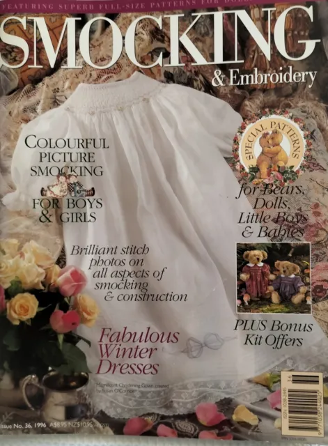 Smocking & Embroidery Magazine # 36 for Bears, Dolls,  little boys and babies
