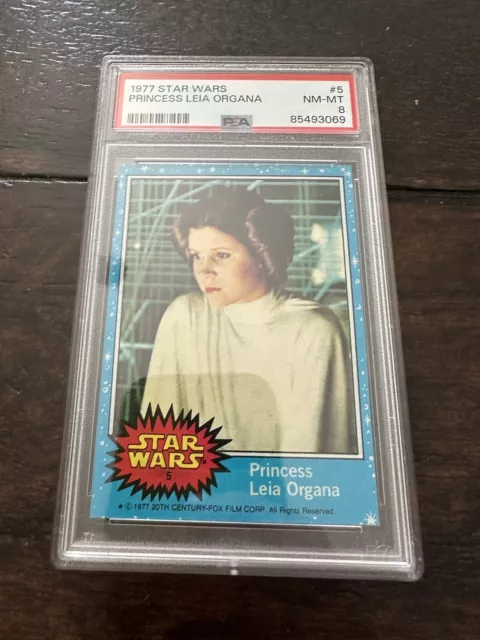 1977 Topps Star Wars Princess Leia Organa Rookie Card RC #5 PSA 8 NM-MT