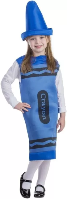 Dress Up America Crayon Costume For Kids - Blue Crayon Tunic For Girls And Boy