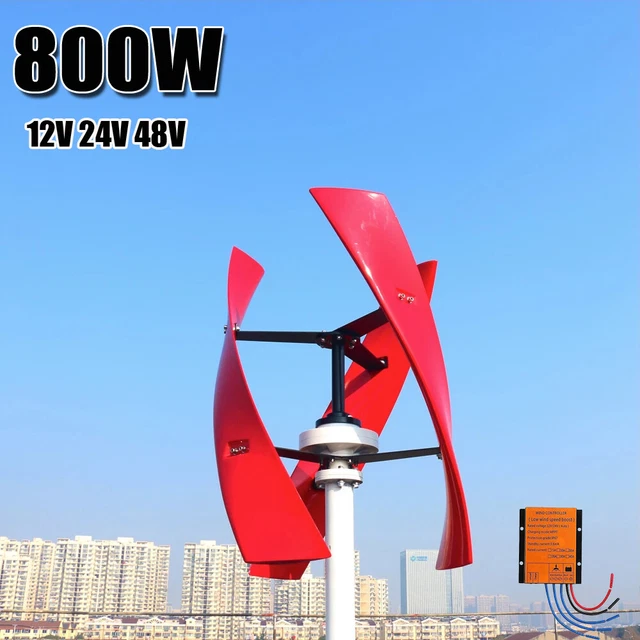 KX-ENERGIE Windkraftanlage 800W 12V - Windgenerator Mit MPPT Laderegler
