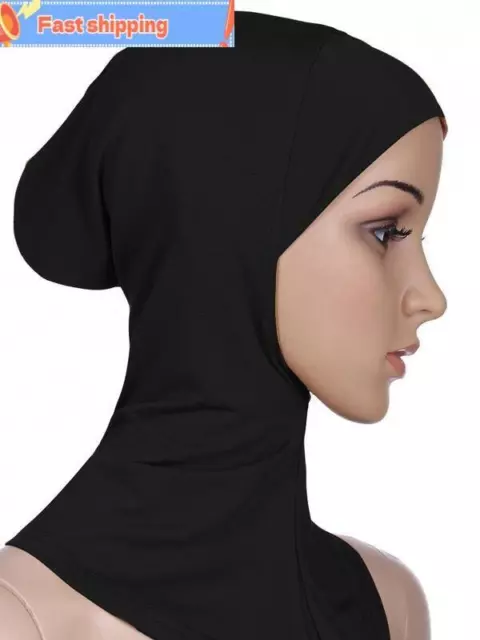 Women Under Scarf Cap Bone Bonnet Ninja Hijab Islamic Neck Cover Muslim Shiny