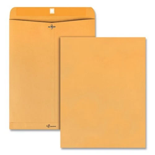 Quality Park Clasp Envelope, 12 x 15 1/2, 32lb, Brown Kraft, 100/Box (QUA37810)
