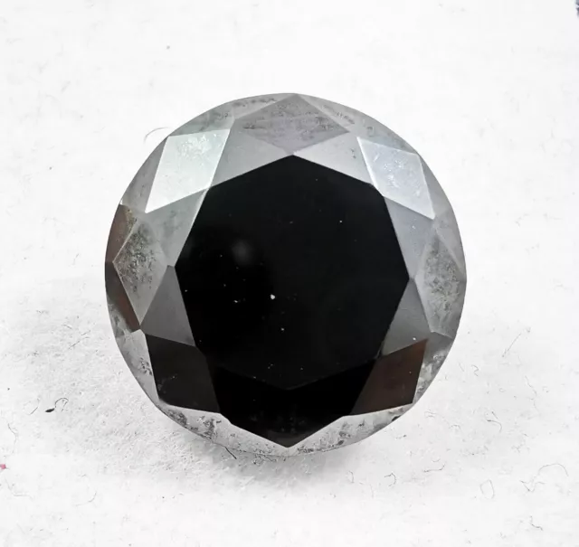Zertifizierter schwarzer Moissanit-Diamant mit rundem Brillantschliff von...