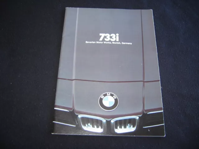 1979 BMW 7 Series Brochure E23 Deluxe 733i US Sales Catalog 733 i 7er Prospekt