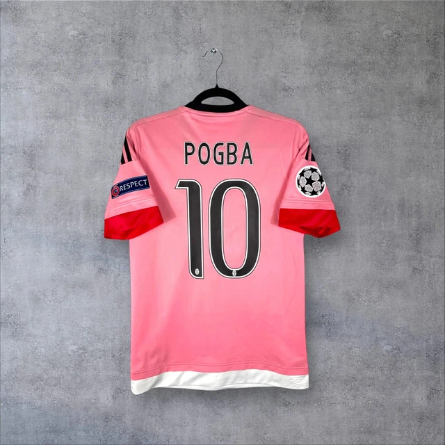 Maillot Et Short Juventus Pogba 10 – Extérieur Rose 2015/16 Neuf Avec étiquettes