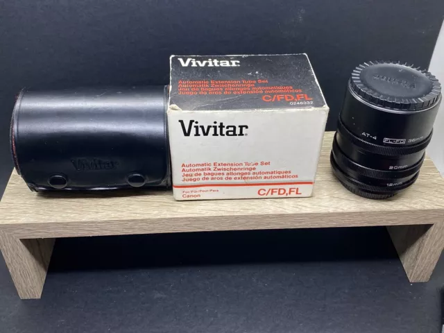 Vivitar Automatic Extension Tube set for Canon FD Boxed 12mm , 20mm , 36mm