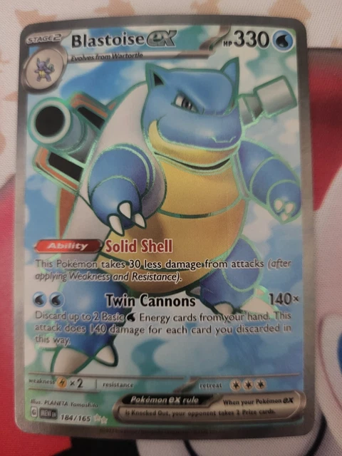 POKÉMON TCG BLASTOISE ex Scarlet & Violet - 151 184/165 Holo Ultra Rare