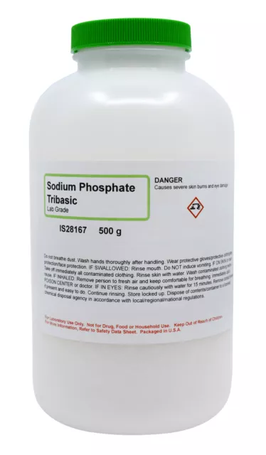 Laboratory-Grade Sodium Phosphate, Tribasic, 500g - The Curated Chemical