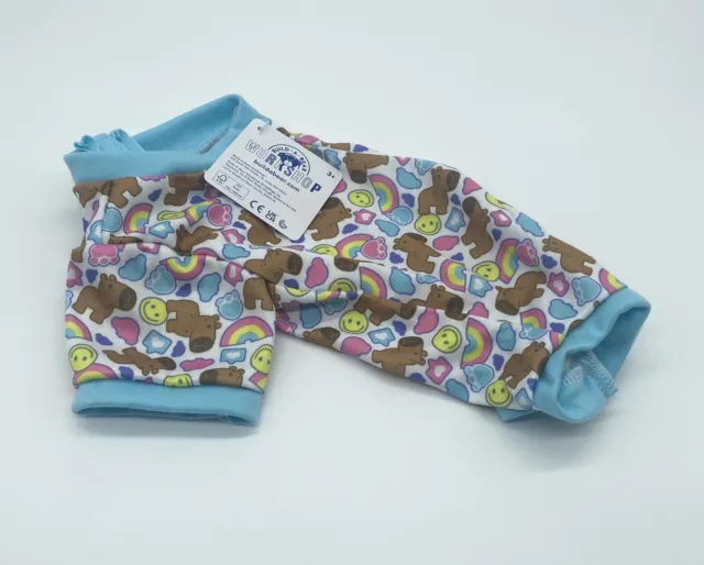 Build A Bear Capybara Sleeper Pajama Outfit Rainbows Paws New NWT