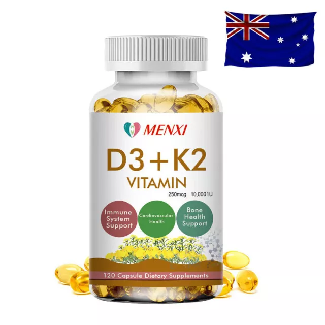 Vitamin D3 10000IU and K2 MK-7 250mcg -  Immune Support Wellness - 120 Tablets