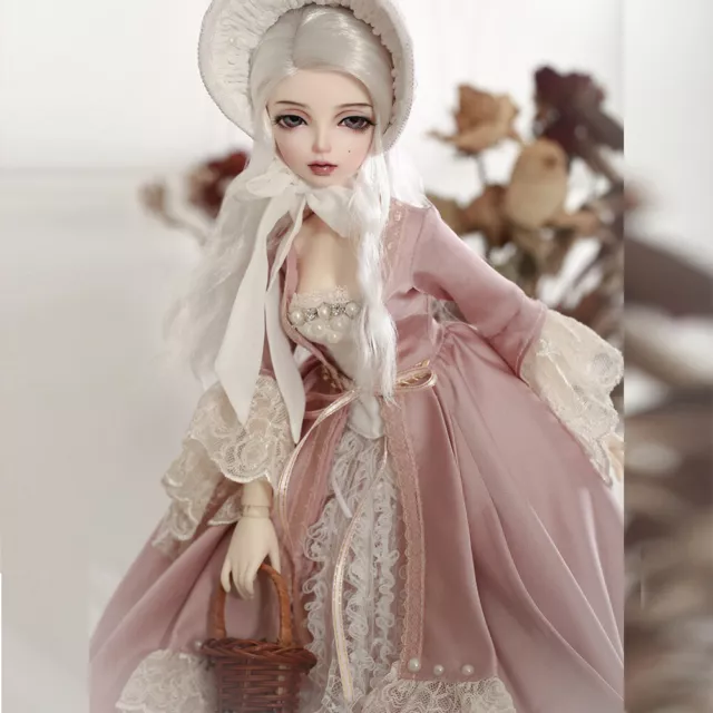1/4 BJD Doll Ball Jointed Cute Girl Recast BJD Doll + Eyes + Clothes + Wig Gift