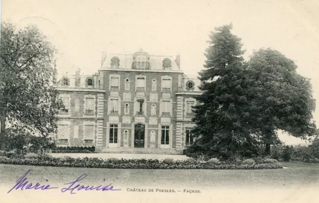 *35094 cpa 95 Château de Presles