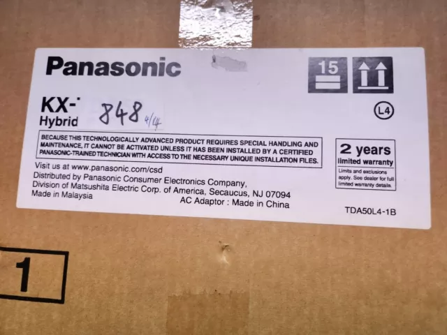 Panasonic KX-TAW848 4x4 Advanced Hybrid PBX System W/ Power