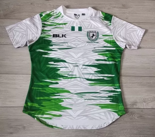 Nigeria Rugby Union Home Shirt 2022/2023 - BLK Large L Jersey Top - E5B