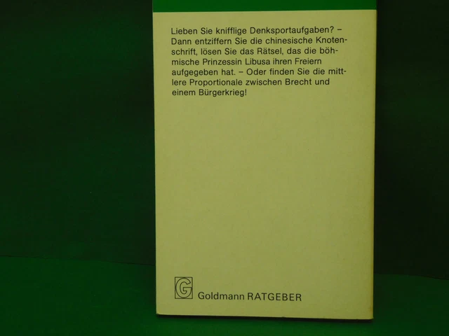 Buch Verflixte Knobeleien Klas Rechberger Goldmann Ratgeber Kniffliges Raten 3