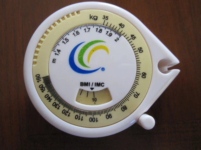 Weight Watchers BMI Körpermaßband 150cm Taschenrechner einziehbares Diät Tape