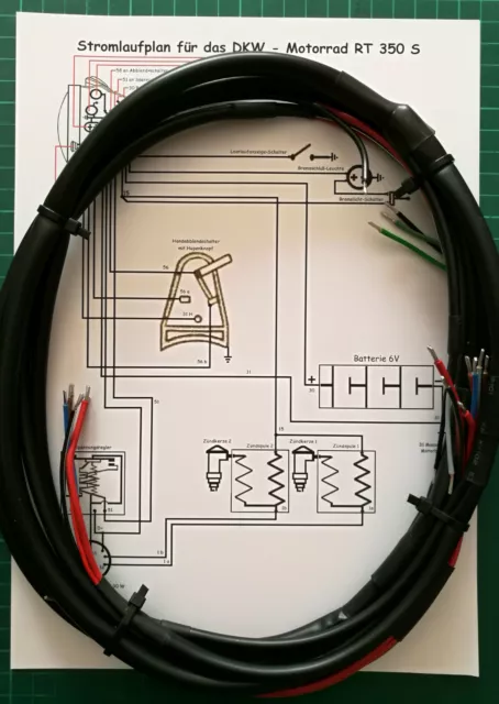 Kabelbaum für  DKW  RT 350 S, Kabelsatz