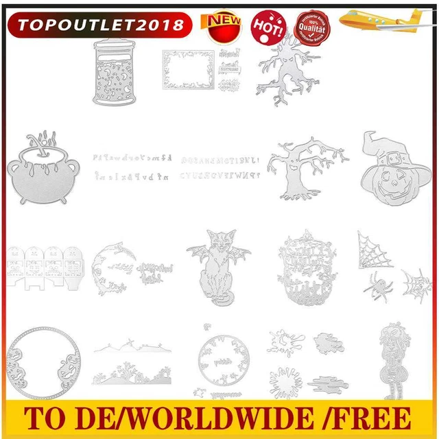 Halloween Cutting Dies Stencils Scrapbook Embossing DIY Crafts Album Card