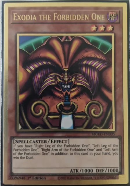 Exodia the Forbidden One - MGED-EN005  - Premium Gold Rare - 1st Edition  Yugioh