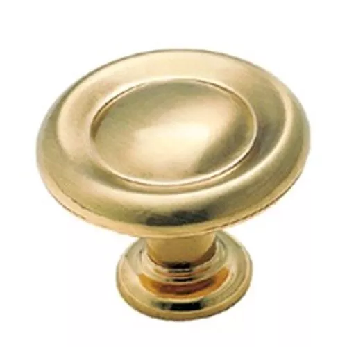 Amerock BP1386-O74 Sterlling Brass 1 1/4" Cabinet Knob Pulls Hint Of Heritage