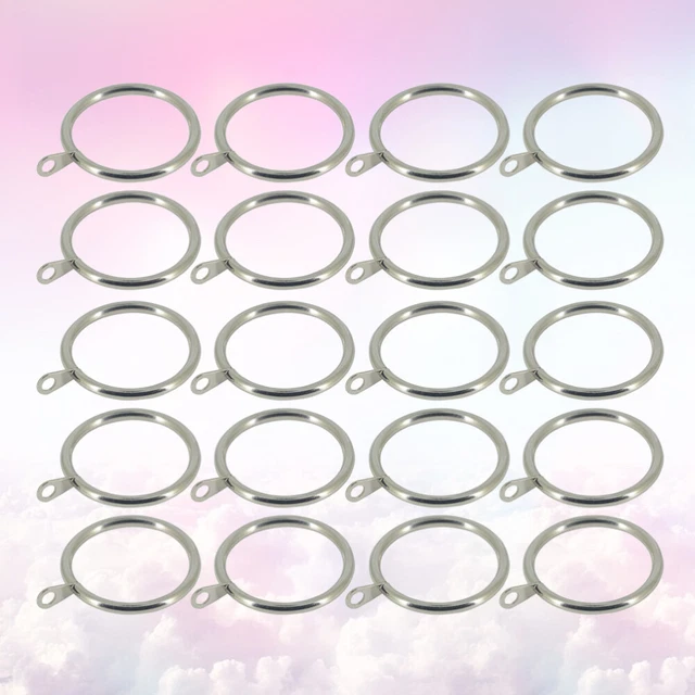 20 PIEZAS Anillos circulares de metal con ganchos para cortinas