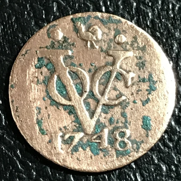 1748 Voc ***Duit*** Shipwreck Coin **B203