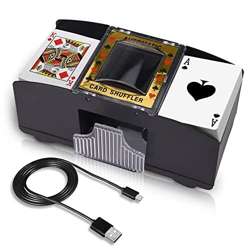 Automatic Card Shuffler - Electronic Casino Poker Card Shuffling Machine - Batte