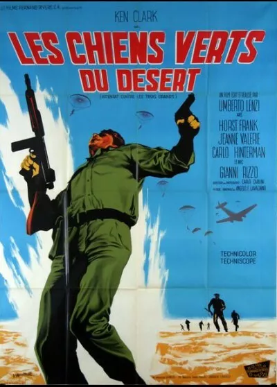 affiche du film CHIENS VERTS DU DESERT (LES) 120x160 cm