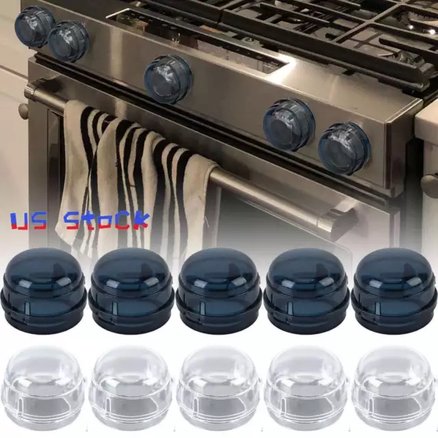 5Pcs Stove Knob Protector Cooker Knob Cover Stove Knob Guard, Child Proof Safety