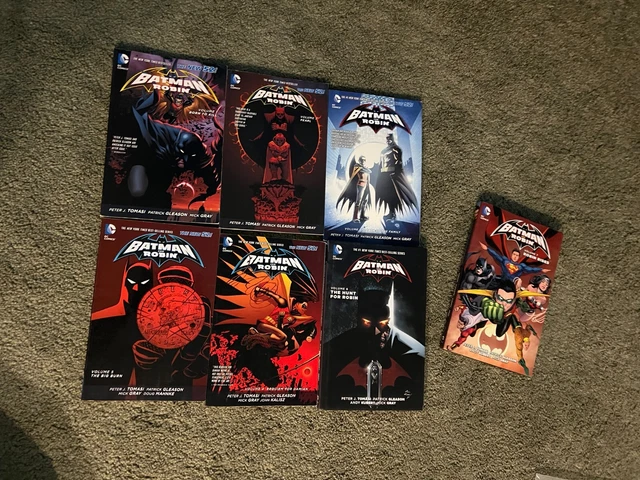 Batman and Robin Volumes 1,2,3,4,5,6,7 tpb lot/set-Graphic Novels 1 HC+6 tpbs