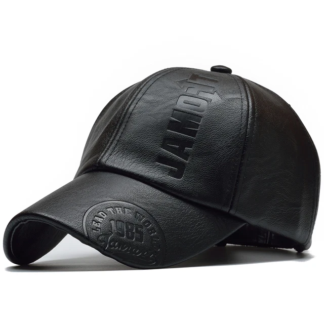 Gorras para hombre mujer de CUERO estilo vintage cachuchas casuales de moda