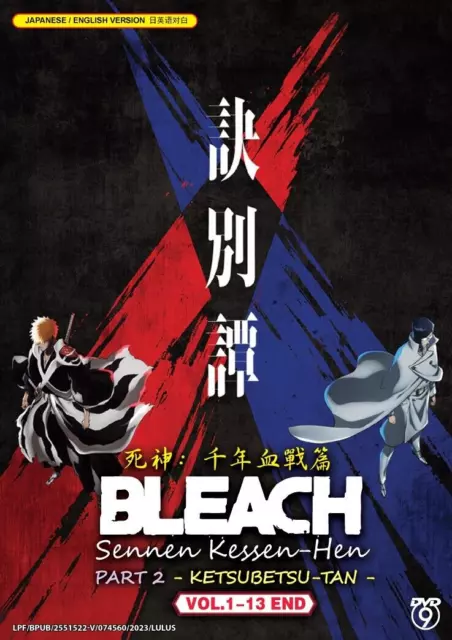 Bleach Thousand-Year Blood War Part 1 (Ep 1-12End). English Dub. Eng & Chi  Sub