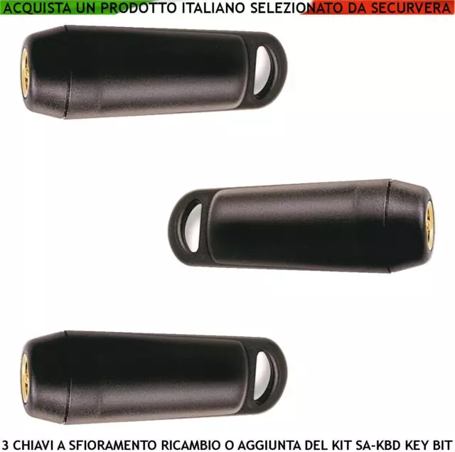 Chiave Antifurto Combivox Tre Pezzi Codici Sicurezza Univoci Amica KeyBit 64 Bit