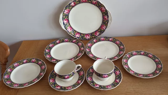 Vintage Grindley Marlborough Royal petal Chester Tea Set & Plates Ex Cond