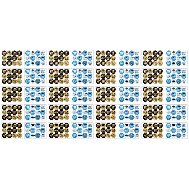 40 Sheets Party Sticker Sealing Stickers Embossed Gold Foil Security Candy Gift