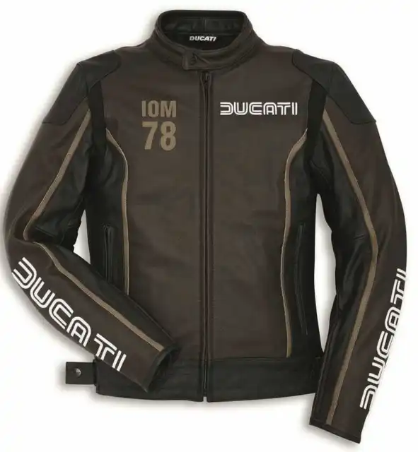 Brand New Ducati Corse  Motorcycle Leather Racing Jacket Ce Approved