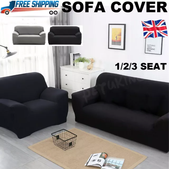 1-3 Seater Sofa Covers Slipcover Washable Elastic Stretch Settee Couch Protector