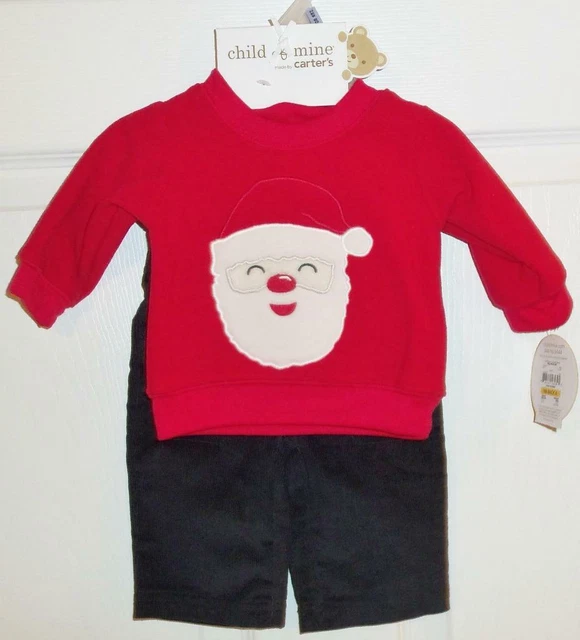 Carter's 2 pc Infant Boys SANTA CLAUS Pant Set Size NB,0-3m, 3-6m or 6-9 m  NEW