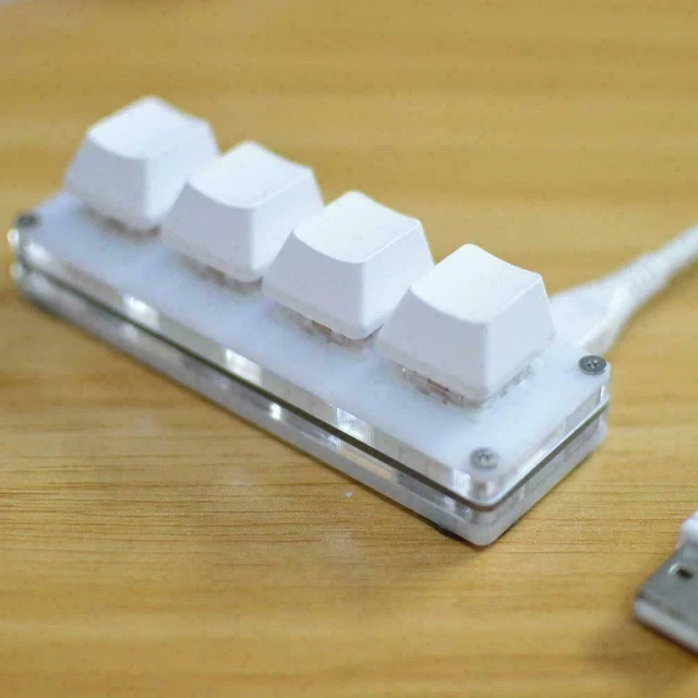 4-KEY USB MINI Mechanical Keyboard Custom Shortcut Programmable NEW ...
