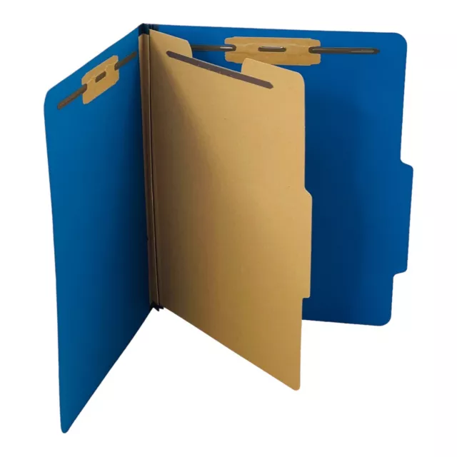 10 Folders Universal Top Tab Letter Size Blue Classification Folder 1 Divider