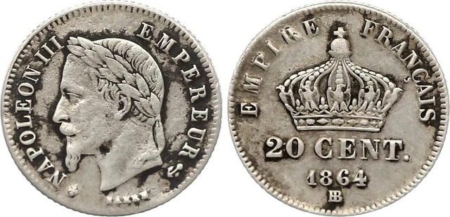 Bague En Argent Avec Pièce 20 Centimes Napoléon III Tête Laurée - Neuf Avec étiquettes, Bijou Historique