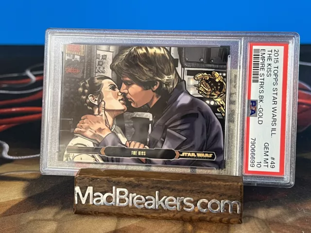 2015 Topps Star Wars Illustrated Empire Strikes Back “The Kiss” Gold /10 PSA 10!