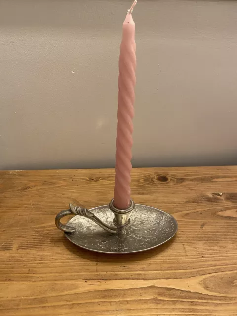 Silver Plated Seba Candle Stick Holder British Made Wee Willy Winky Chamberstick