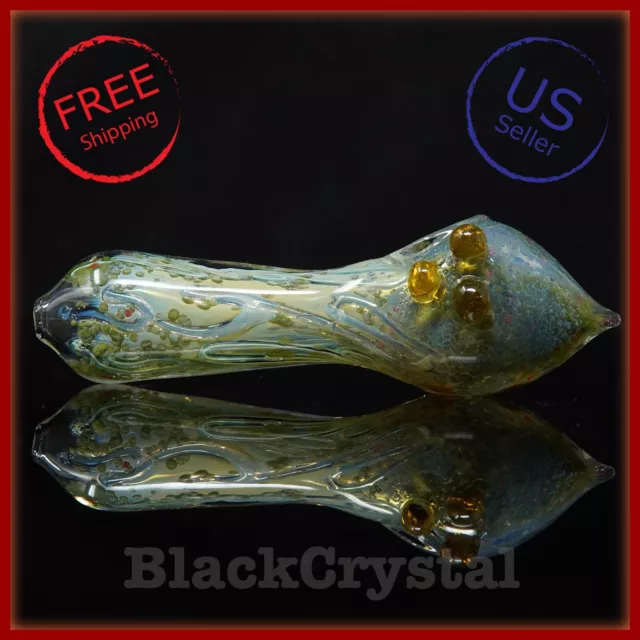 5.5 inch Handmade Heavy Thick Green Spearhead Tobacco Smoking Bowl Glass Pipes